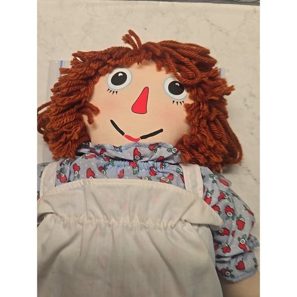 Vintage Playskool Hasbro Softies Raggedy Ann Cloth Doll Red Yarn Hair 36\
